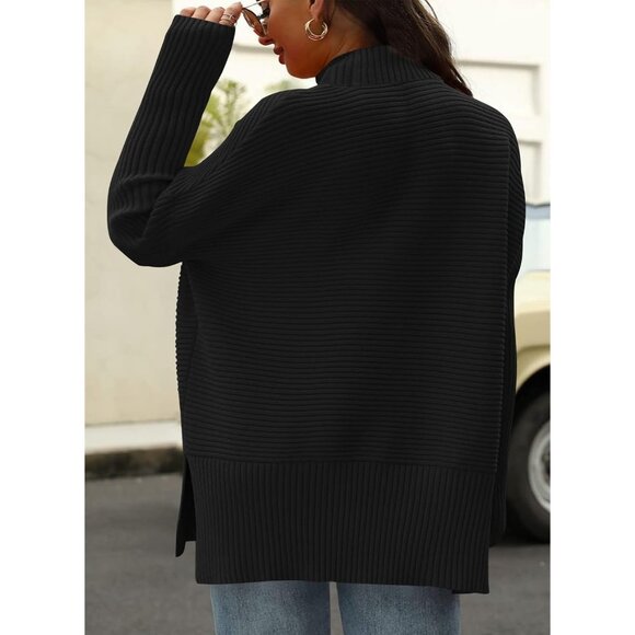 Plus Size Sweater Womens Cotton Crew Neck Long Sleeve Casual Oversized Knit - Picture 2 of 5